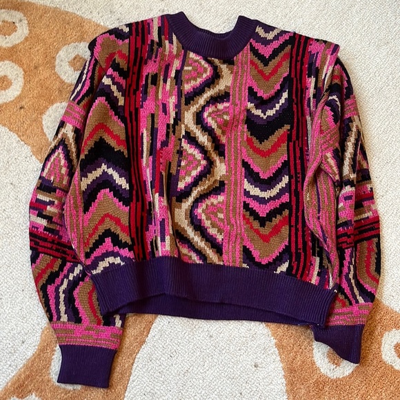 Farm Rio Sweater 🩷🖤💜❤️ NWT - Picture 2 of 8